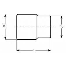 1/4 DOPSLEUTEL 6-KANT 9MM