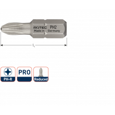 PRO INSERTBIT PH 2-R L=25MM C6,3 BASIC, 4,6 - 4,8MM