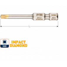 IMPACT INSERTBIT SQD 1 L=50MME 6,3 DIAMOND