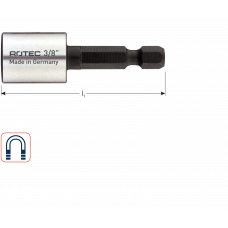 MAGN. DOPSLEUTEL E 6,3 X 50MM1/4