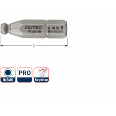 PRO INSERTBIT INBUS SW2,0 L=25MM C 6,3 KOGELKOP BASIC