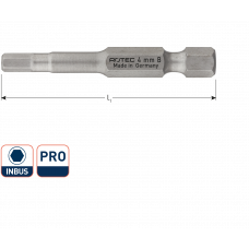 PRO INSERTBIT INBUS SW2,0 L=50MM E 6,3 BASIC