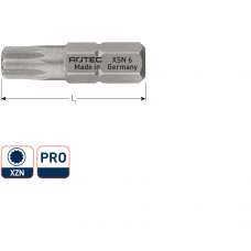 PRO INSERTBIT XZN M 4 L= 25MMC 6,3 BASIC