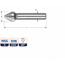 HSS-G VERZINKFREES 60°, DIN 334C, ø6,3