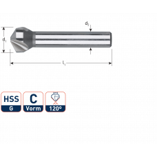 HSS-G VERZINKFREES 120°, VORMC, ø6,3