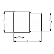DOPSLEUTEL 1/4 12-KANT 8MM