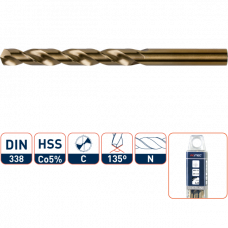 HSS-E SPIRAALBOOR, DIN 338, TYPE N, ø10,5