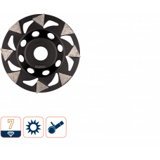 DIAMANT KOMSCHIJF 'DELTA-CUP'ø125Xø22,2