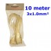 VERLENGSNOER 10 METER 3X1.0MM + RA WIT WIT VB EXTEND