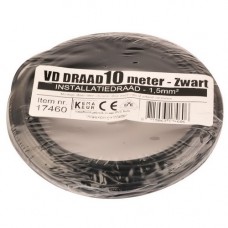 VD-DRAAD 1,5 MM² ZWART - 10 METER ZWART ....