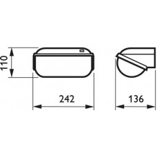 FWC 110 40KP WAND ARMATUUR + 9W PLS ZWART PHILIPS