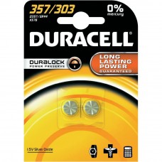 DURACELL 357/303 ZILVEROXIDE 1,5 VOLT - BP2