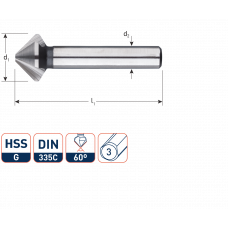 HSS VERZINKFREES XTREME 90°, +NANOT, DIN 335C, ø16,5 (M8)