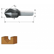 VHM V-GROEFFREES, 60°, GOLD-LINE, ø14