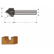 HM V-GROEFFREES 90°, GOLD-LINE, ø15,9 D2=8