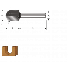 HM DAKGOOTFREES, GOLD-LINE, ø12,7 R=6,35 D2=8
