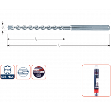 HAMERBOOR SDS-MAX 2-SNIJDER ø12,0X550/690