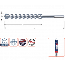 HAMERBOOR SDS-MAX QUATTRO-X ø16,0X400/540