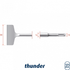 SDS-PLUS SPADEBEITEL, GEBOGEN,THUNDER, 80X180