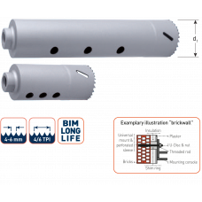 VERLENGDE GATZAAG-BI 51X100MM4-6TPI INCL.BOOR +6KT ADAPTER