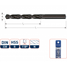 HSS-R SPIRAALBOOR, DIN 338, TYPE N, ø12,0 / IN ETUI