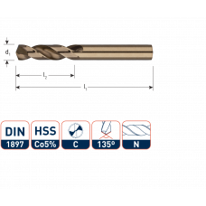 HSS-CO SPIRAALBOOR 6.0 DIN1897