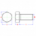 ZESKANTTAPBOUT A2-70 DIN 933 M12X100 M 12 X 100