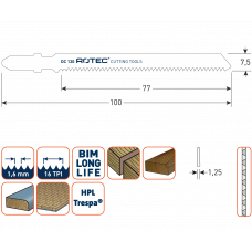 DECOUPEERZAGEN DC130 / T101AIF(VPE 2 STUKS)